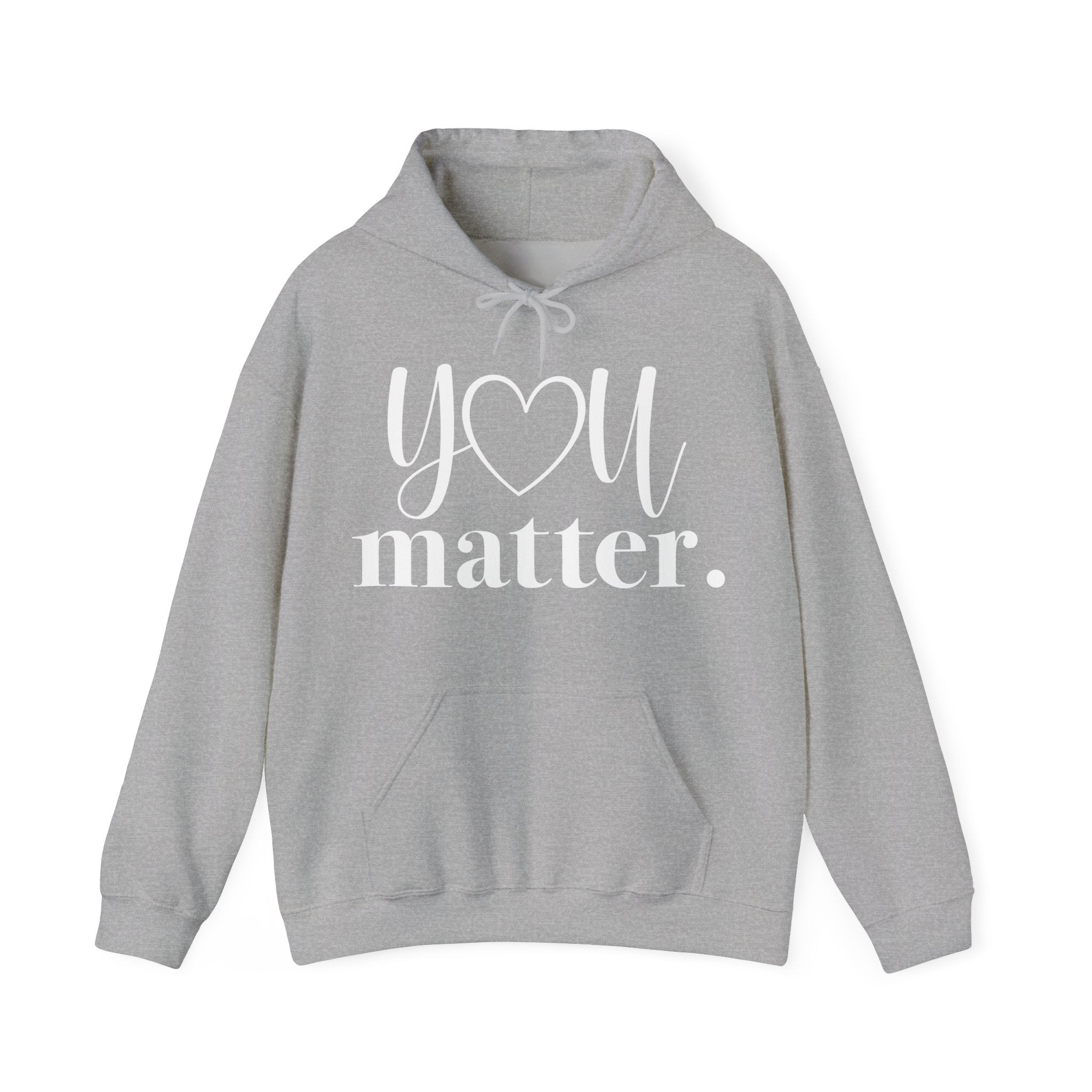 Sports Gray hoodie with 'YOU matter.' text 