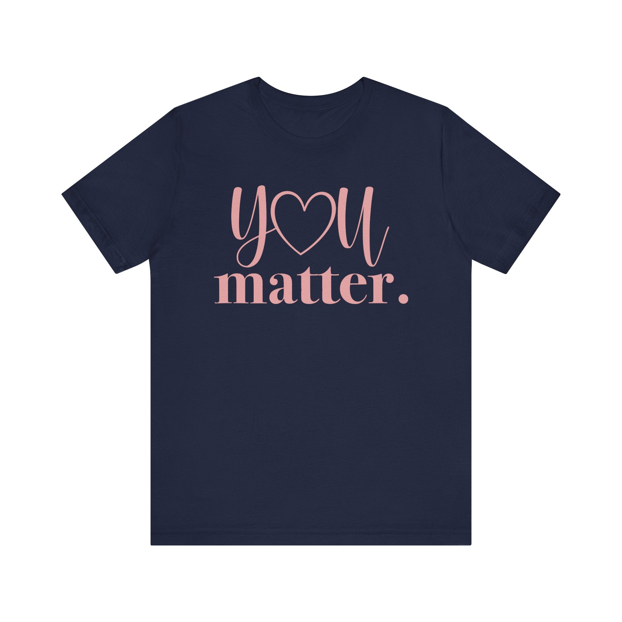Navy blue t-shirt with 'YOU matter' text 