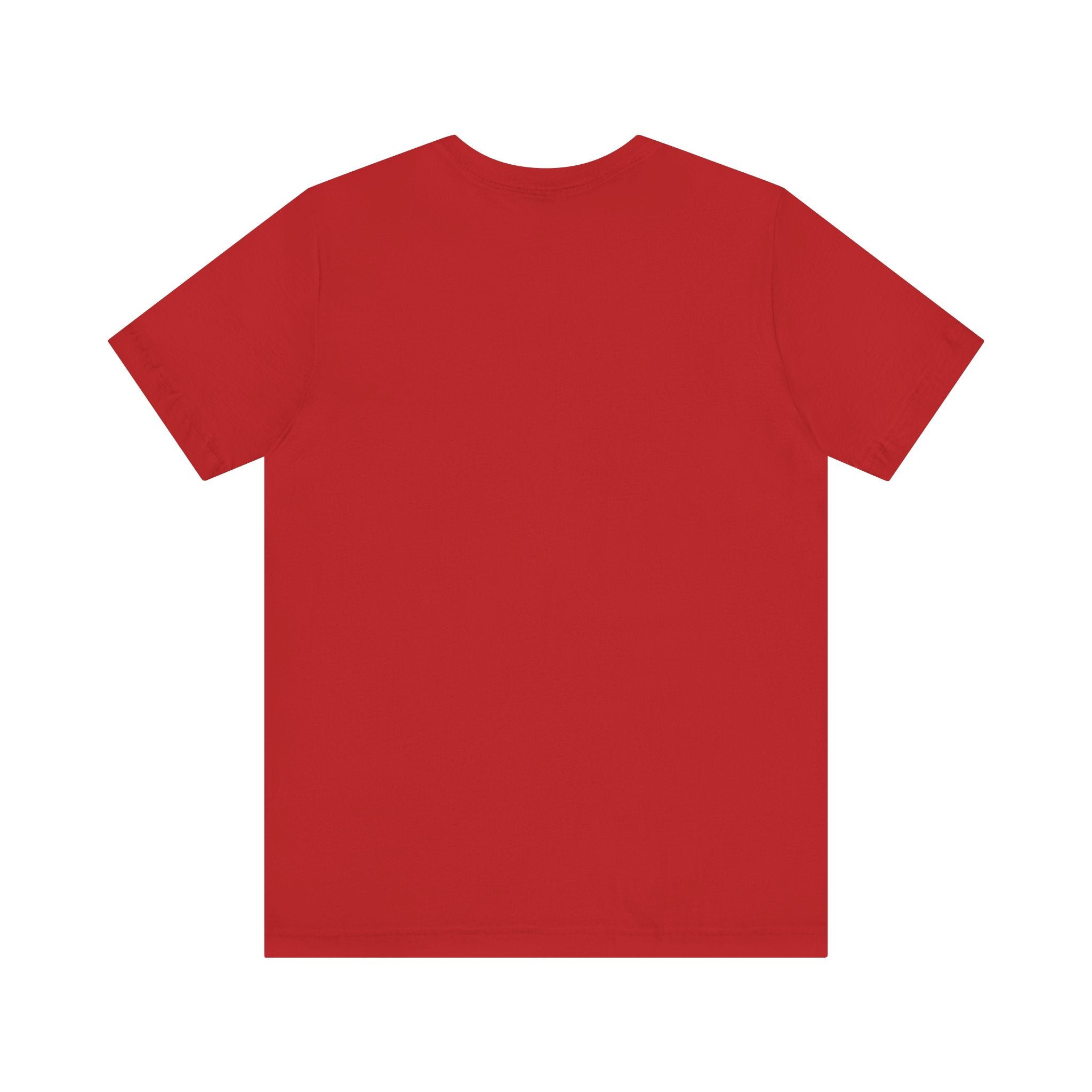 Red t-shirt back view