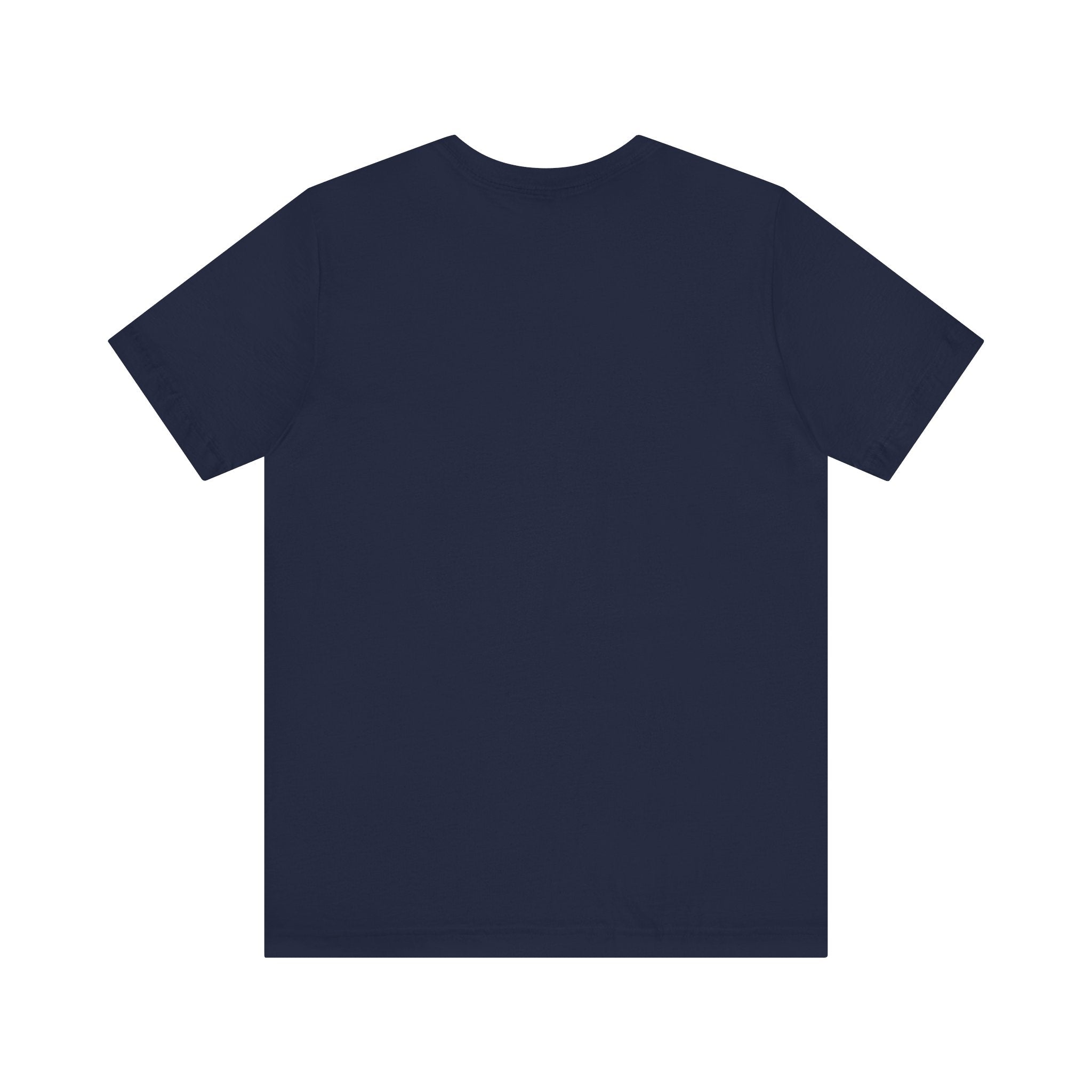 Navy blue t-shirt back view